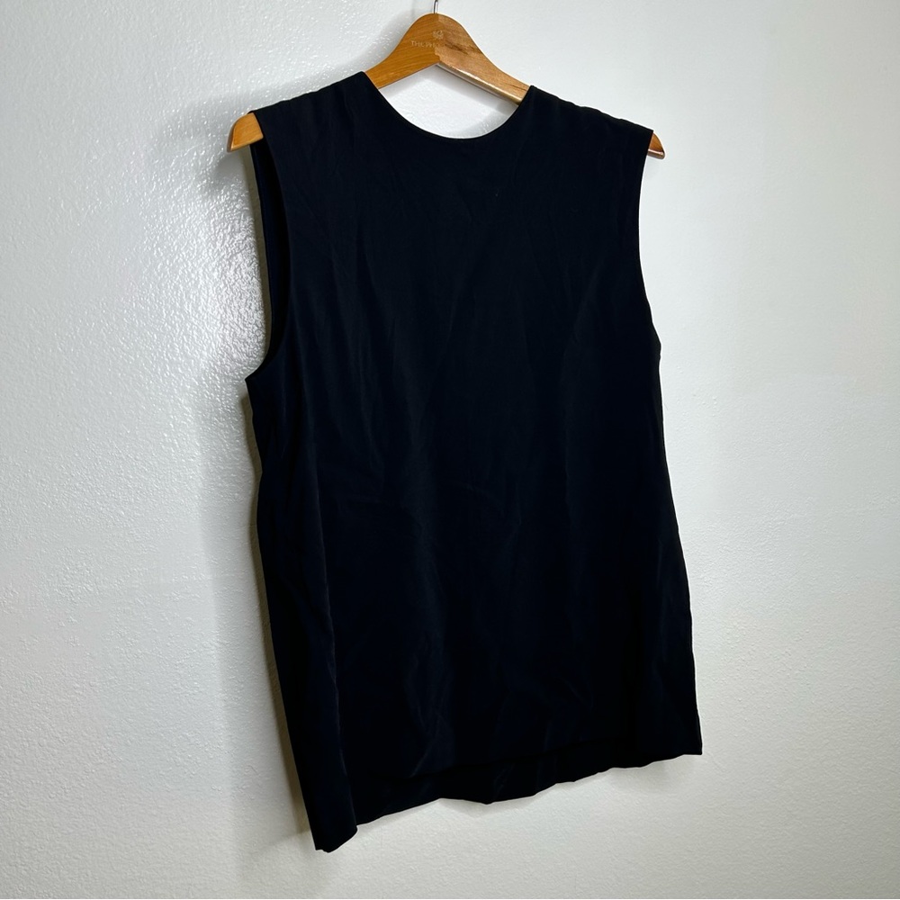 VINCE Black Split Back Shell Tank M - Picture 8 of 10